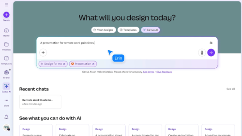 canva ai step 1