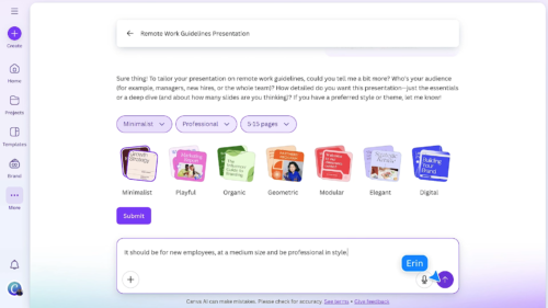 canva ai step 2