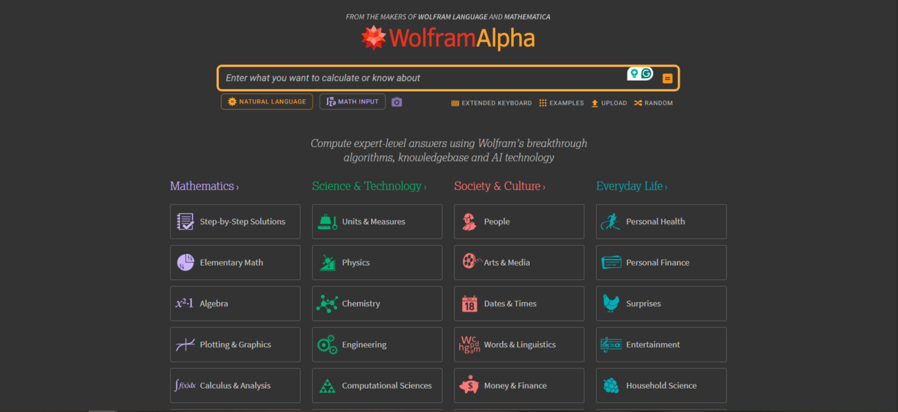 WolframAlpha