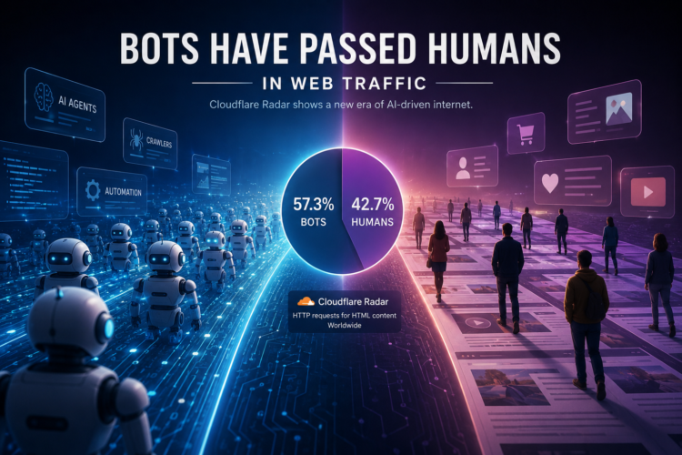 Bots Have Passed Humans in Cloudflare’s Web Traffic Data — What It Really Means